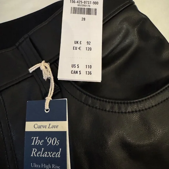Abercrombie & Fitch Ultra High Rise Black Faux Leather - Picture 2 of 5